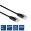 ACT Cat6 U/UTP PVC 1m Sort Nettverkskabel 250MHz 24AWG