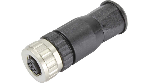 Harting M12-Screw-5P-ACOD-F-STR Kabelplugg M12 5P Female Svart 