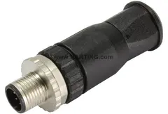 Harting M12-SCREW-8P-ACOD-M-STR Kabelplugg M12-A 8P Male Svart