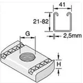 Unistrut PNP96ZP Skinnemutter M6 u/fjær 