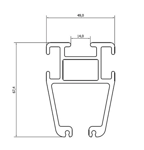 LMT-MEK Teppeskinne svart 6,1m Alu Svart 6,1 meter 