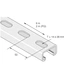 Unistrut P-3300-TR skinne 41x21x2,5, 6m, m/hull