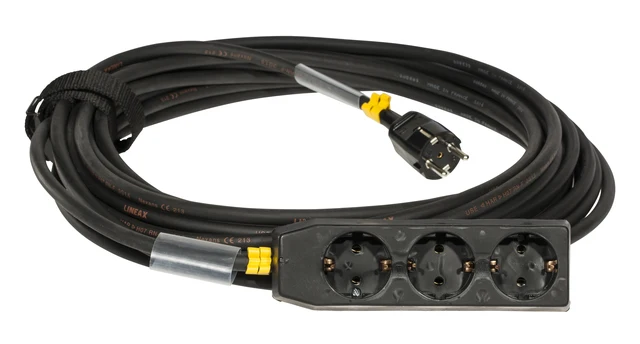 LMT-CAB Skjøtekabel 3 veis 3G1,5mm² 5,0 meter m/stropp,lengdemerk & krymp 