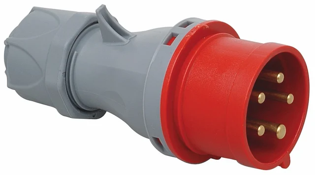 Støpsel 32A 400V 3P+N+J 432-6 Rød IP44 