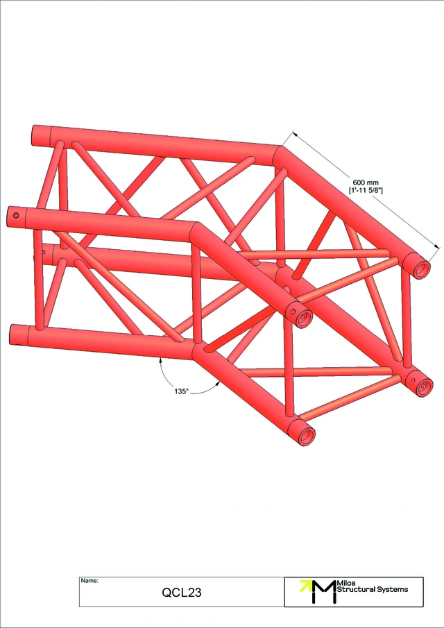 Milos M390L Quatro Heavy duty M390L quatro 2way 135° truss corner HD 