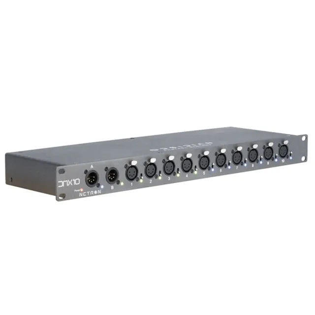Netron DMX10-5 DMX Splitter DMX A/B Split 1x10 XLR 5P 19" 