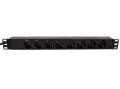 LinkIT 19" Strømskinne 8xCEE 7/4 2m CEE 7/7, u/bryter, 2,0 meter, 16A 3600W