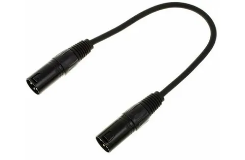 Link Mikrofonkabel Han-Han 1,0 meter Neutrik XLR 3P Sort 