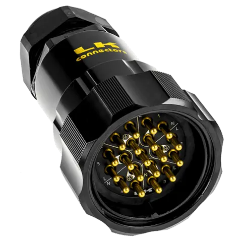 Link LKS 19 P Break Male Crimp cable 1,5mm² Svart låserng m/p 