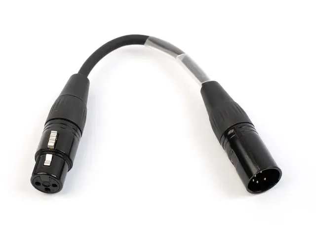 KAGU DMX-overgang 5pin han/3pin hun 20cm. Krymp for merking 