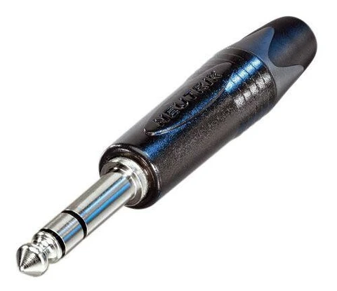 Neutrik NP3X-BAG Jack 6,3mm Kabel Male Sort 