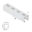 Unistrut P-1000-TR Skinne Perforert 41x41x2,5mm, 6m, RÅ, M/hull