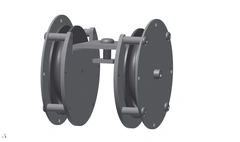 LMT-MEK Teppeskinne Nedføringsblokk Dobbel For Snortrekk