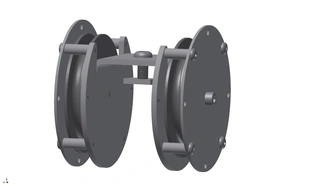 LMT-MEK Teppeskinne Nedføringsblokk Dobbel For Snortrekk