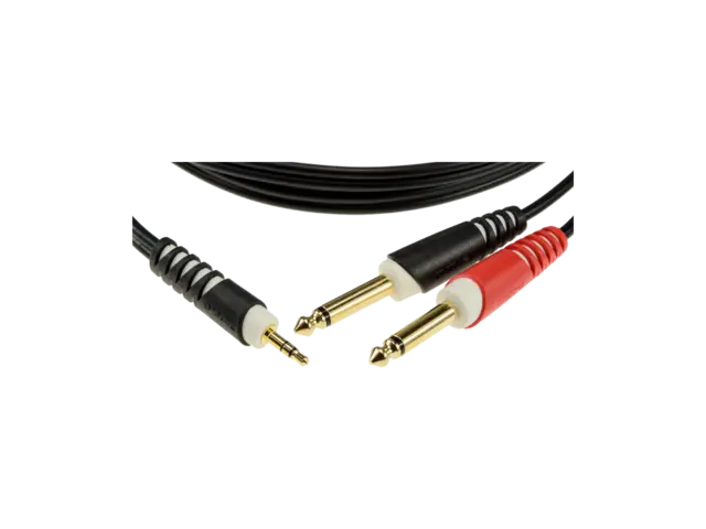 Klotz Ay5-0300 TRS 3 Meter 3,5mm stereo jack - 2x6,35mm mono jack 