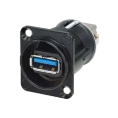 Neutrik NAUSB3-B feed-through USB 3.0 Chassis Sort