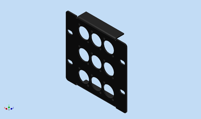 LMT P40-03 3U Panel 9 x XLR 9 x XLR for Kvartboks 