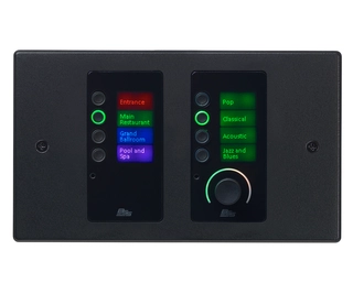BSS Contrio EC-8BV betjeningspanel svart med Ethernet/PoE Volum + 8 knapper