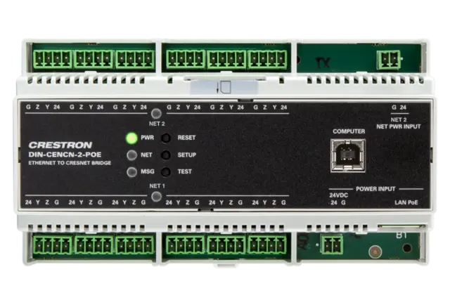 Crestron DIN-CENCN-2-POE Ether-Crestnet DIN montert, PoE 