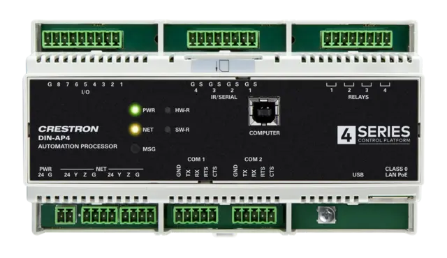 Crestron DIN-AP4 Prosessor 4-serie DIN montert 