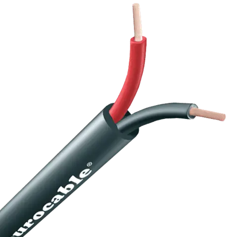 Link Høyttalerkabel 2x2,5mm2 ø9,2mm, Sort, (100m) 