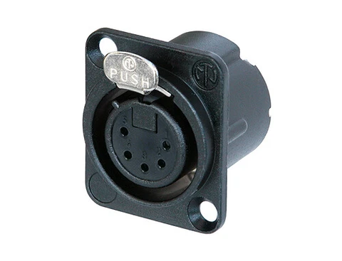 Neutrik NC5FD-LX-BAG 5P XLR Chassis Hun Sort 