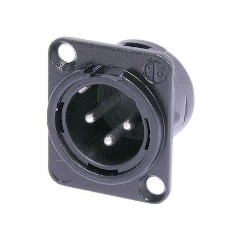 Neutrik NC3MD-LX-BAG 3P XLR Chassis Han Sort 