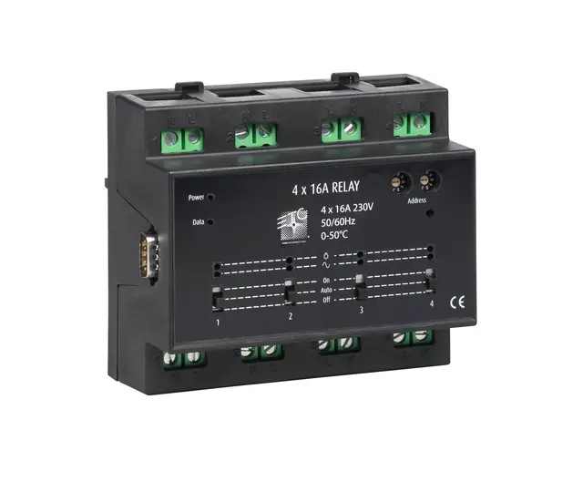 ETC EchoDIN 4 x 16A Relay, Single Pole, Reporting 