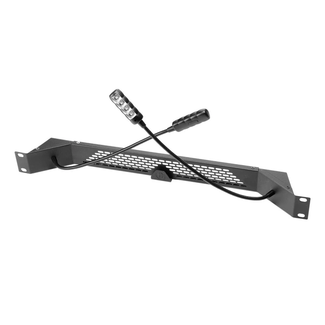 Adam Hall 19" Dual Gooseneck Cold White COB LED Rack Light 