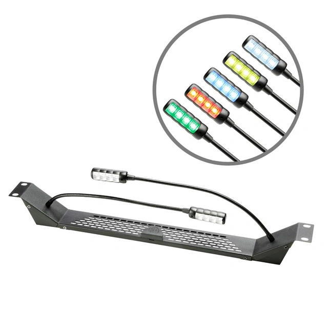 Adam Hall 19" COB-LED Racklight with dual gooseneck RGB & white 