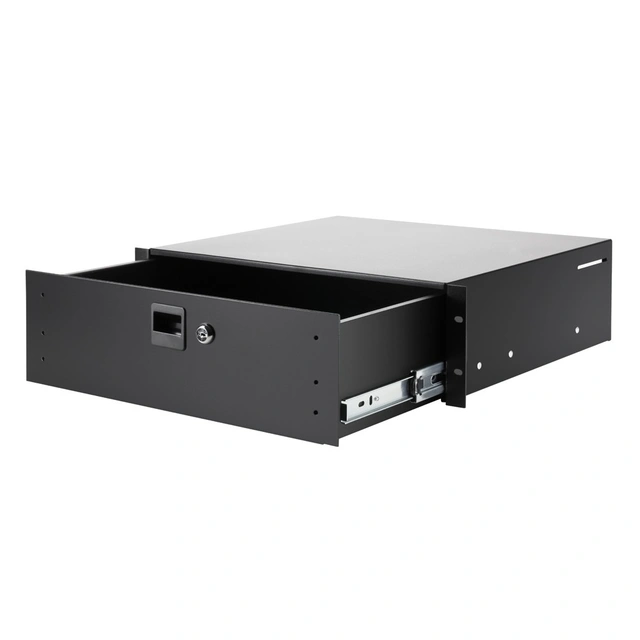 Adam Hall Skuffe19" 3U Rack Drawer with lock | aluminium 
