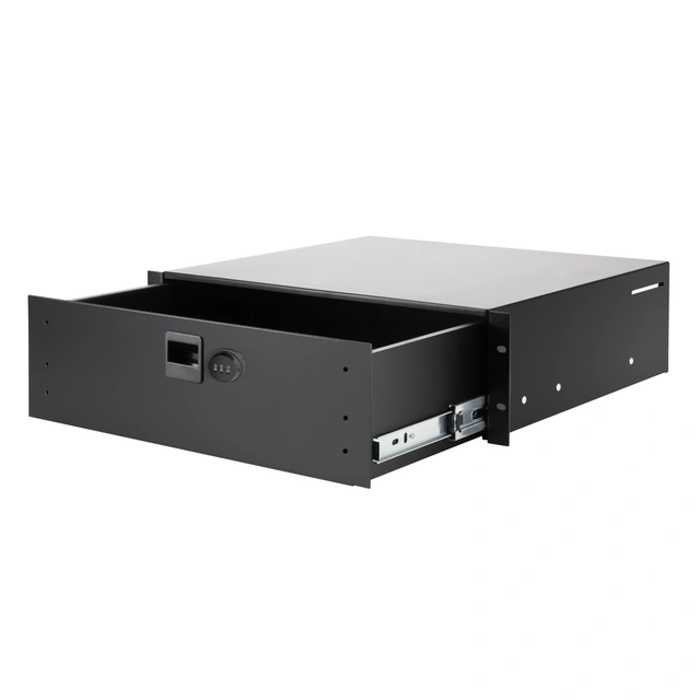 Adam Hall Skuffe19" 3U Rack Drawer with combination lock | aluminium 