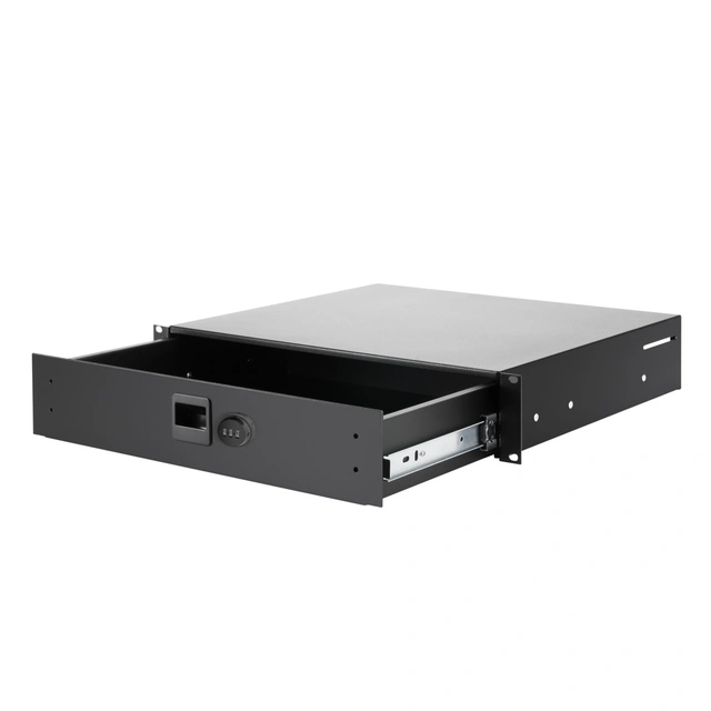 Adam Hall Skuffe19" 2U Rack Drawer with combination lock | aluminium 