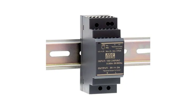 Visual Mean-Well HDR-30-12 DIN rail power supply; Input range 