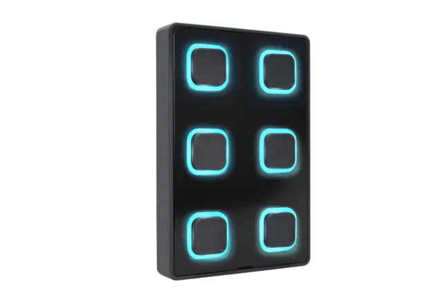 Visual B-Station 2 panel Wall-mount with backlit push-buttons. 