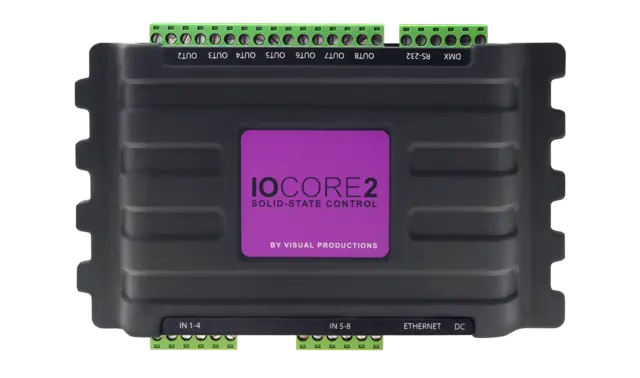 Visual IoCore 2 GPI+GPO GPI+GPO interface with RS-232 & DMX. 