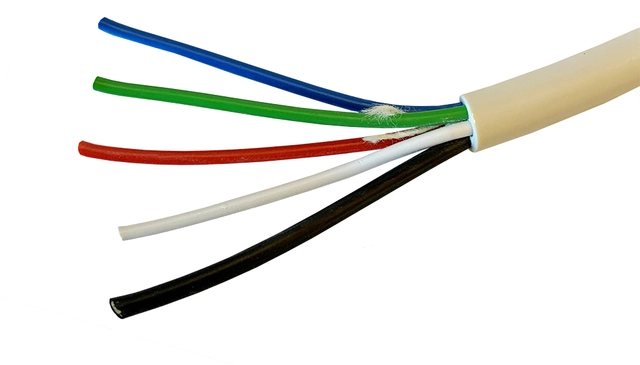 Protech LED Kabel, 4 leder x 0,50qmm +1x1qmm, white 