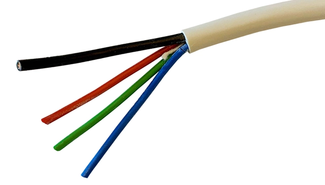 Protech LED Kabel, 3 leder x 0,50qmm +1x1qmm, white 