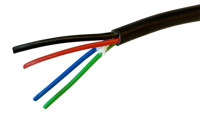 Protech LED Kabel, 3 leder x 0,50qmm +1x1qmm black 100m 
