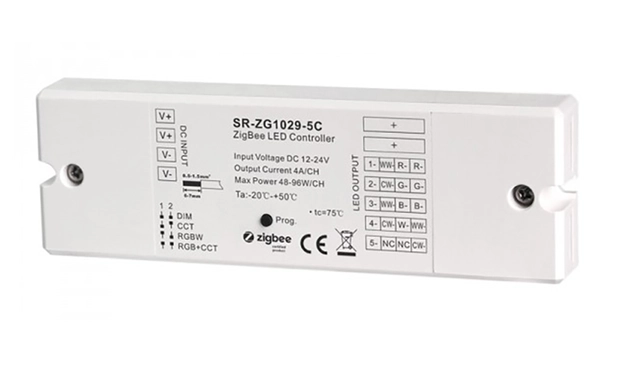 Protech Driver Zigbee 4 in 1, RGBW, RGB+CCT, 4x5A, 12-24VDC. 