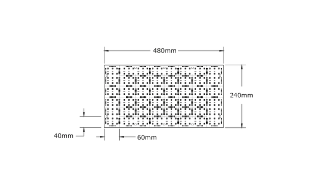 Protech RGB W2700, 288Led/sht, 24x48cm 90W,IP20 