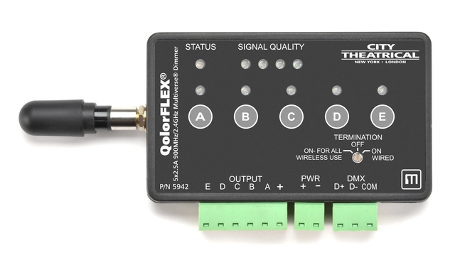CT QolorFLEX 5x2.5A 2.4GHz MULTIVERSE Low Voltage Dimmers 