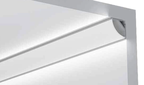 Protech Alu-profile 45° corner for 10mm tape, 2 meter x 16x16 curved 