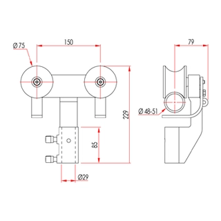 Doughty G1642 Braked Barrel Trolley 