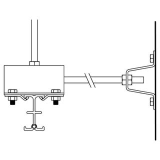 Doughty T84117 Studio Rail Double Rail Suspension Bracket W/ Wall Fixing Option 