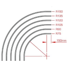 Doughty T84065 Studio Rail 60 Curved 90° R=150 (Black)
