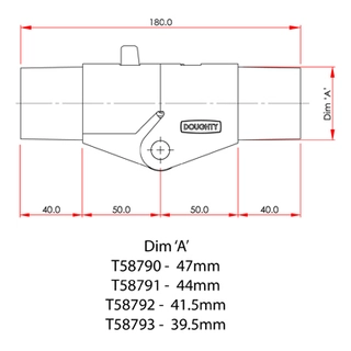 Dougthy T58793 Locking Elbow 39.5mm Plug 