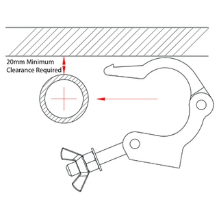 Dougthy T58783 Slimline Side Entry Clamp (Black) 
