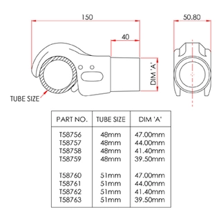 Dougthy T58763 51Mm Claw Clamp 39.5mm Plug 
