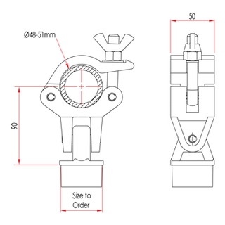 Dougthy T58729 Stabiliser Coupler C/W 39-5mm Round Shank 